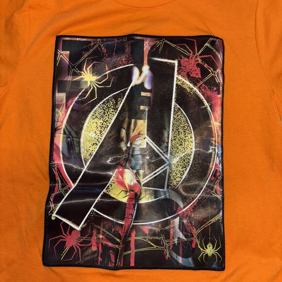 Marvel Avengers Boys Trick or Treat Image Motion Halloween T-shirt Size M Orange - Picture 2 of 5
